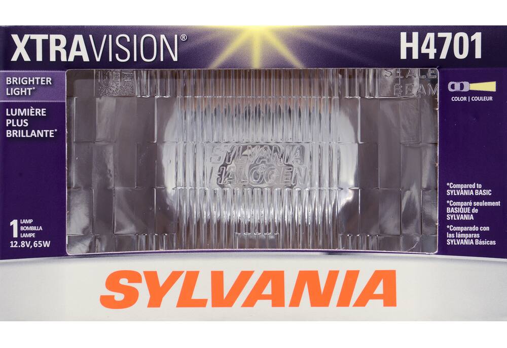 H Sylvania Xtravision Sealed Beam Headlight Brighter Light Pk