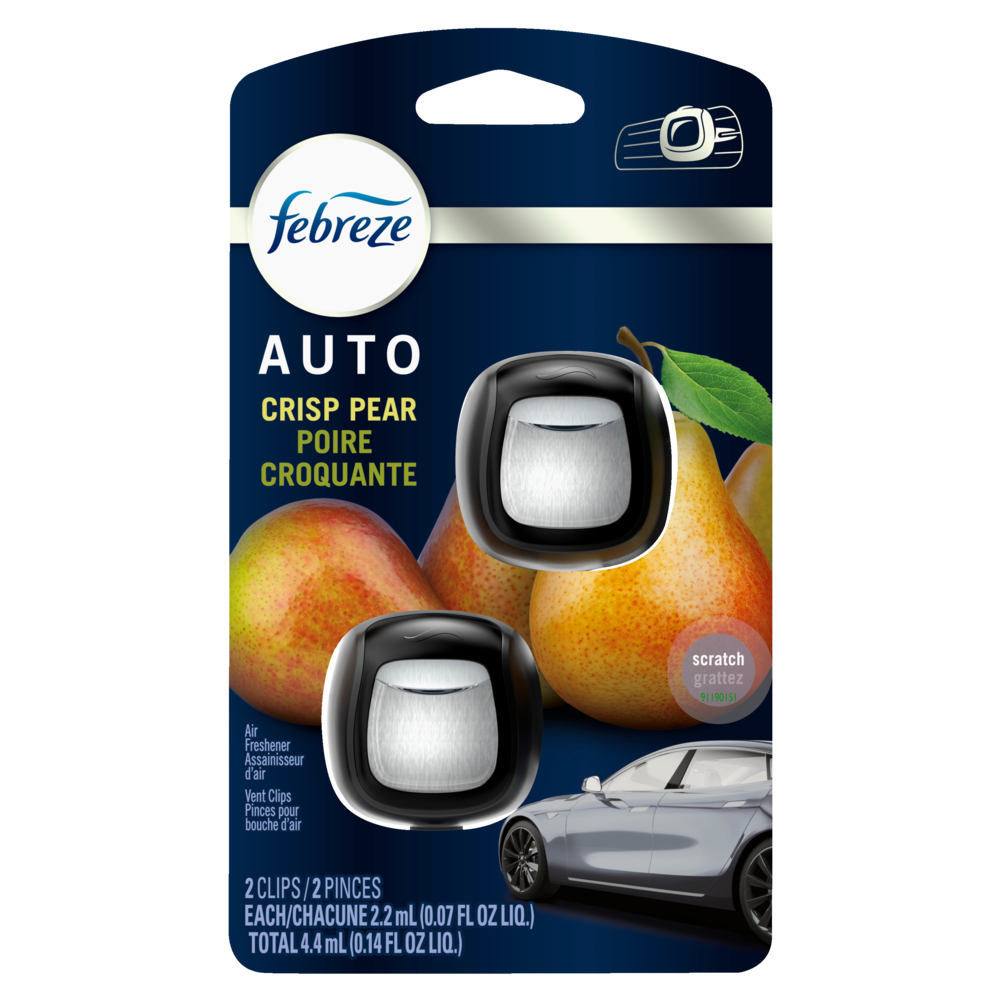 Febreze AUTO Air Freshener Vent Clip Crisp Pear Scent 2 2 ML Pack Of 2