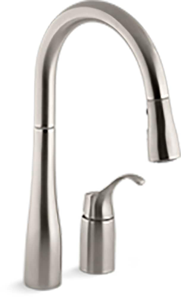 Kohler Simplice Double Hole Kitchen Sink Faucet 16 1 8 Pull Down