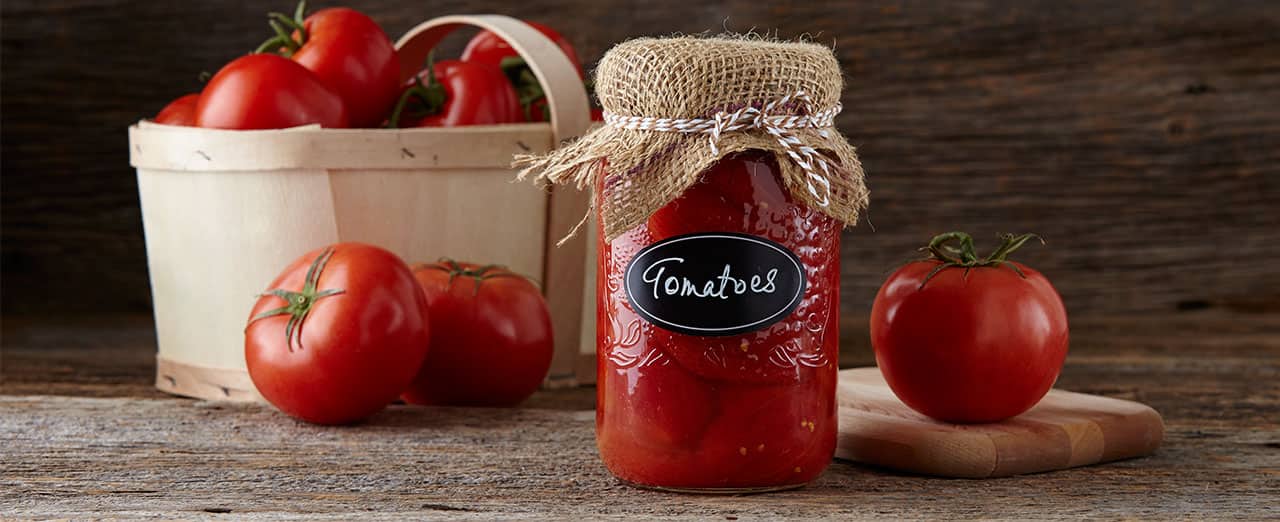 Summer canning aspot tomatoes en