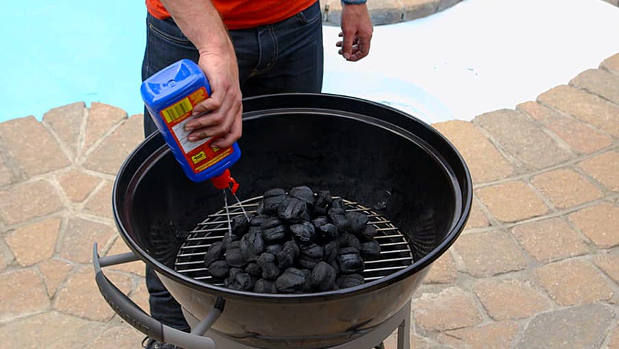 How to light a charcoal grill step 5
