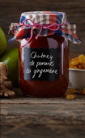 Préparer du chutney aux pommes et au gingembre