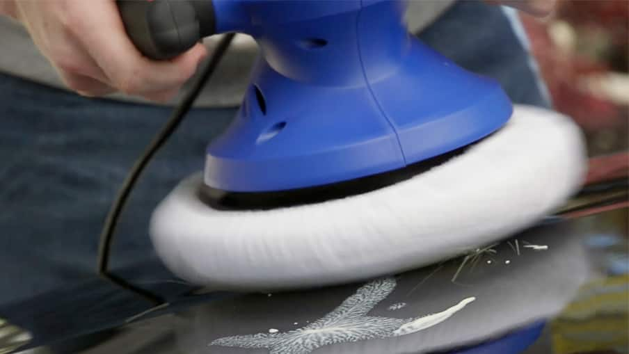 How to wax your car using a polisher Step 7