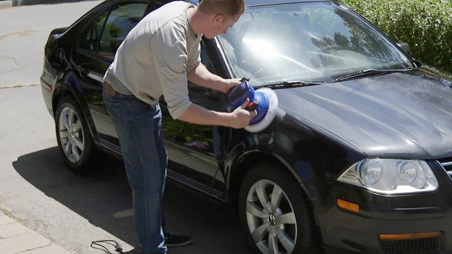 How to wax your car using a polisher Step 11