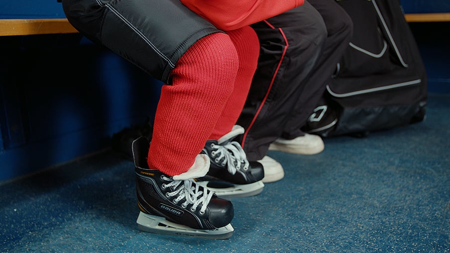 Sports fit hockey skates step 05