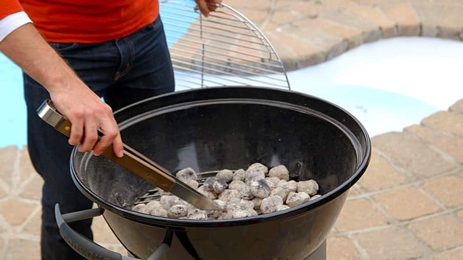 How to light a charcoal grill step 7