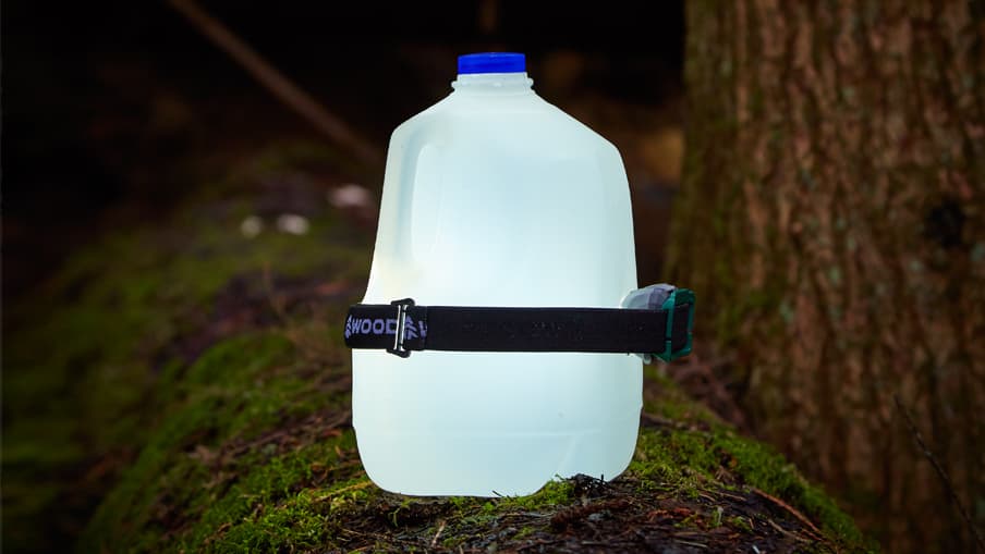 make a camping lantern steps-3 turn on headlamp