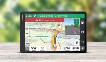 A map on a GPS device. 