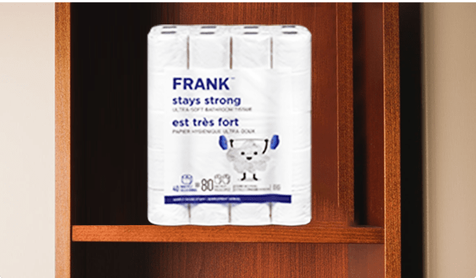 Un lot de papier hygiénique FRANK. 