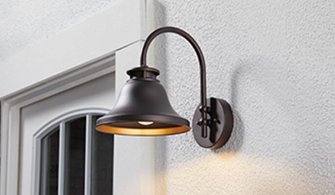 NOMA outdoor decorative down light in black.