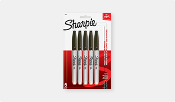 Paquet de marqueurs Sharpie noirs