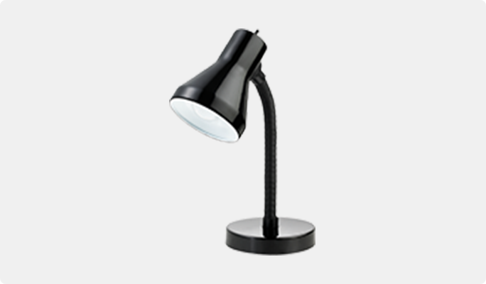 Black desk lamp