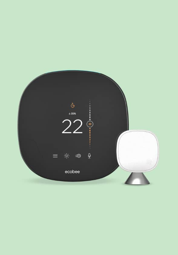 A smart thermostat helps increase savings by regulating and automatically adjusting the temperature in your home according to your habits. 