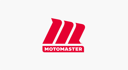 The MotoMaster logo: A stylized red letter M atop a red rectangle with a white “MOTOMASTER” wordmark inside.