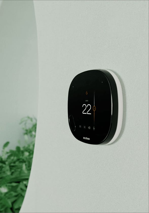 Smart Thermostat on a wall