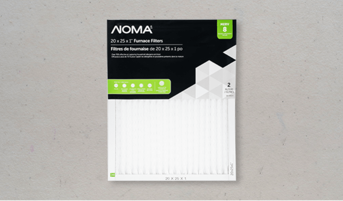 NOMA furnace filters, 20x25x5-in