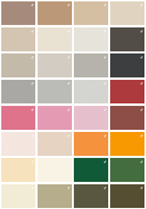 A paint color palette.