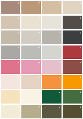 Une palette de couleur de peinture.