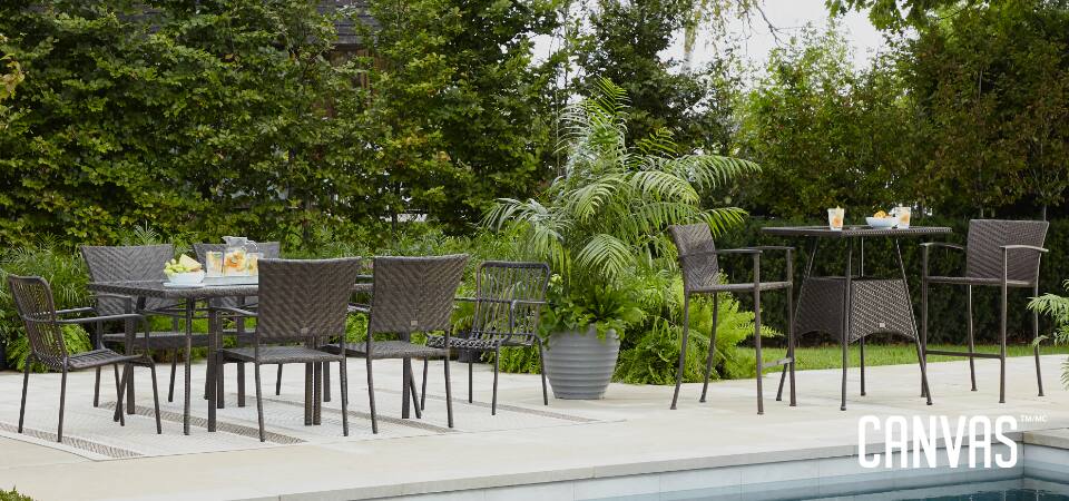 Table extérieure et chaises de salle à manger  Collection de meubles de jardin