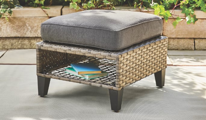 Canvas Breton Patio Ottoman