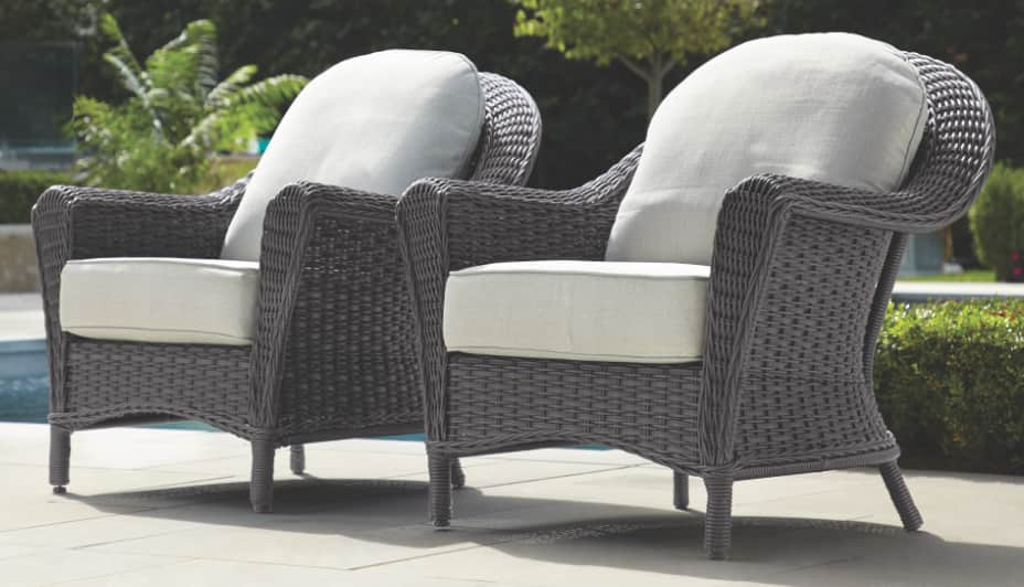 CANVAS Summerhill Patio Armchair, 2-pk set on a patio