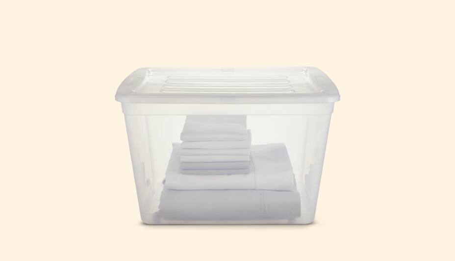 type A Clear Tote with Wheels, 80-L