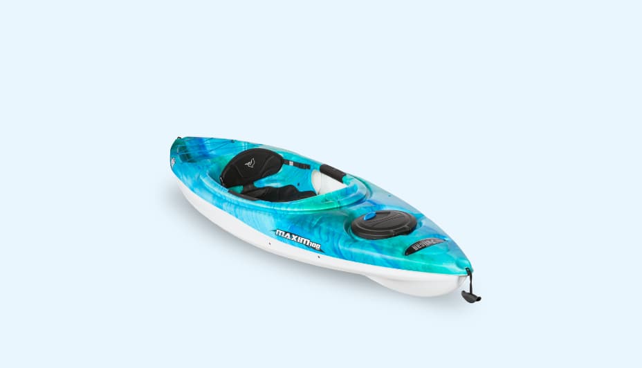 Kayak fermé pour 1 personne Pelican Maxim 100NXT, aigue-marine/blanc, 10 pi