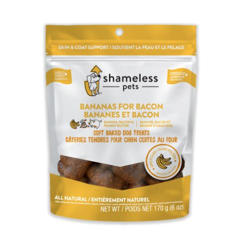 Shameless Pets bananas for bacon soft baked dog treats