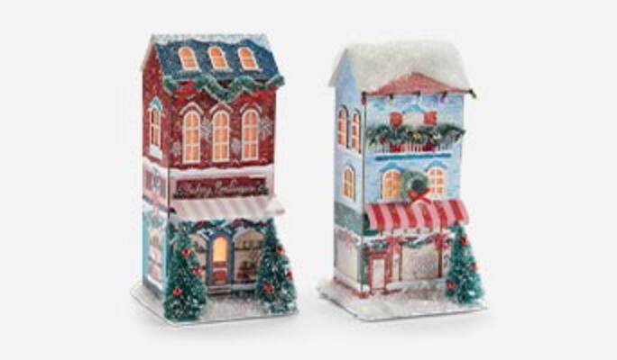 CANVAS Brights merry & bright houses, 2-pc