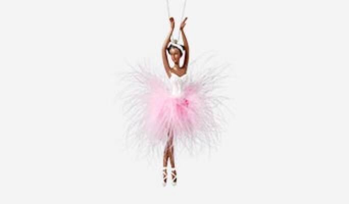 Ornement en forme de ballerine CANVAS couleurs vives, rose
