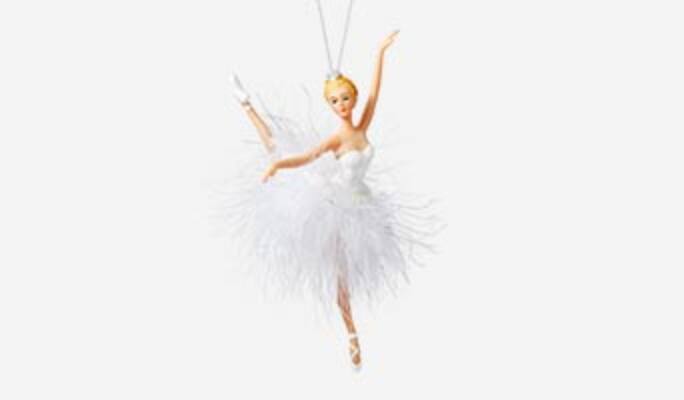 Ornement en forme de ballerine CANVAS couleurs vives, blanc