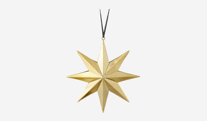 Gold polished star ornament