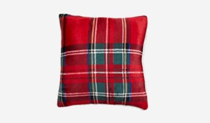 CANVAS Red plaid cushion
