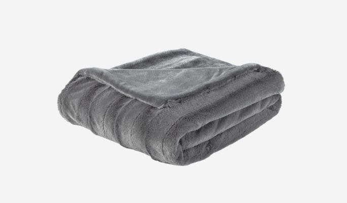 CANVAS Thoughtfully Sourced faux fur throw