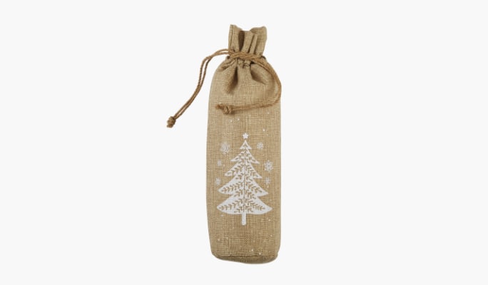 CANVAS Thoughtfully Sourced reusable burlap wine bag