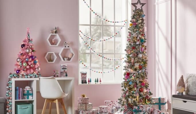CANVAS Brights Collection on a tree and living room