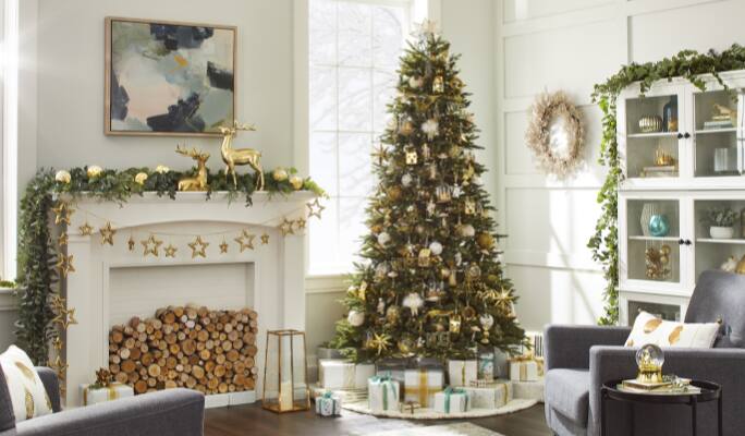 CANVAS Gold Collectionon a tree and living room