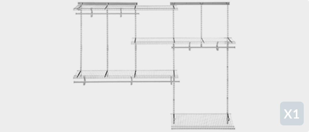 ClosetMaid Shelf Track Closet Kit, White, 5 x 8-ft