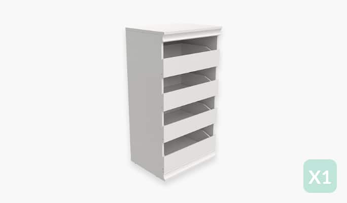 Meuble modulaire à 4 tiroirs ClosetMaid, blanc