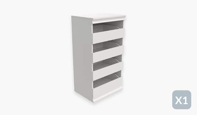 Meuble modulaire à 4 tiroirs ClosetMaid, blanc