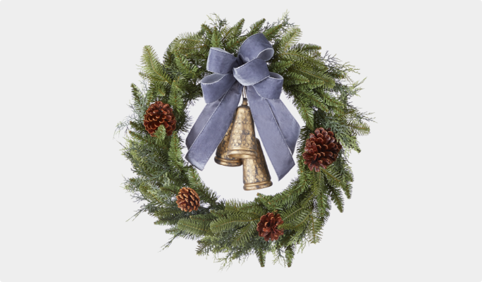 CANVAS Countryside pinecone wreath, 24-in