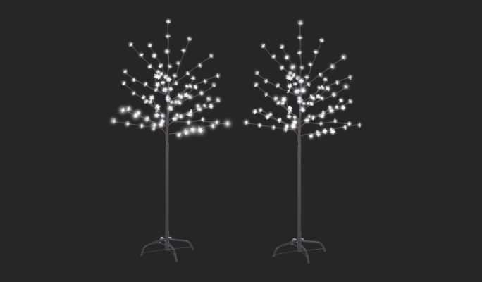 CANVAS Blossom Tree, pure white, 4-ft, 2-pk