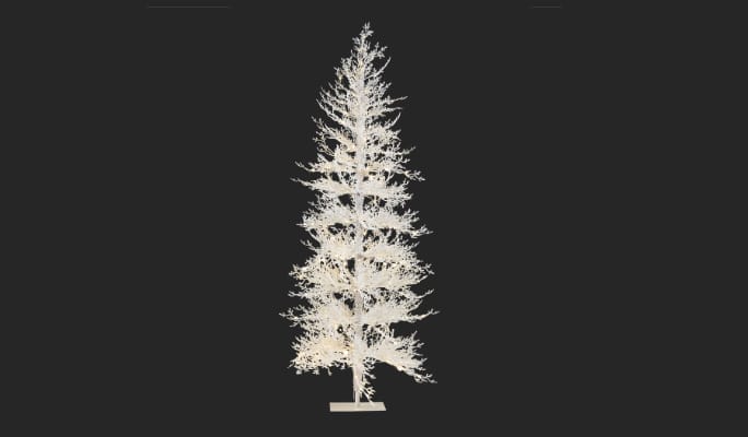 CANVAS LED Winter Wonderland Flocked Tree, 6-ft