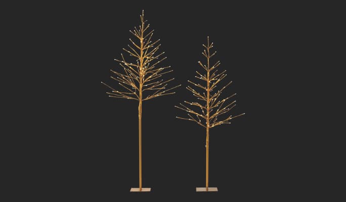 CANVAS LED Golden Trees, 4-ft and 5-ft, 2-pk