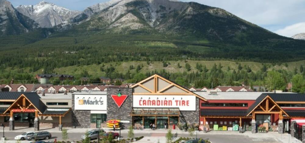 Outside of Canadian Tire Canmore store