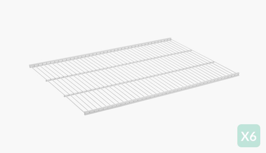 type A Twin Track Wire Shelf, White, 16 x 24-in 