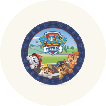 Paper plate with PAW Patrol print