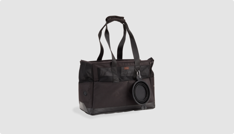 Reddy Black Canvas Dog Carrier Tote