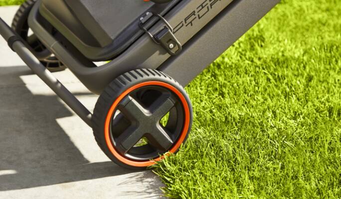 MASTER Chef® Portable BBQ holding cart wheels. 