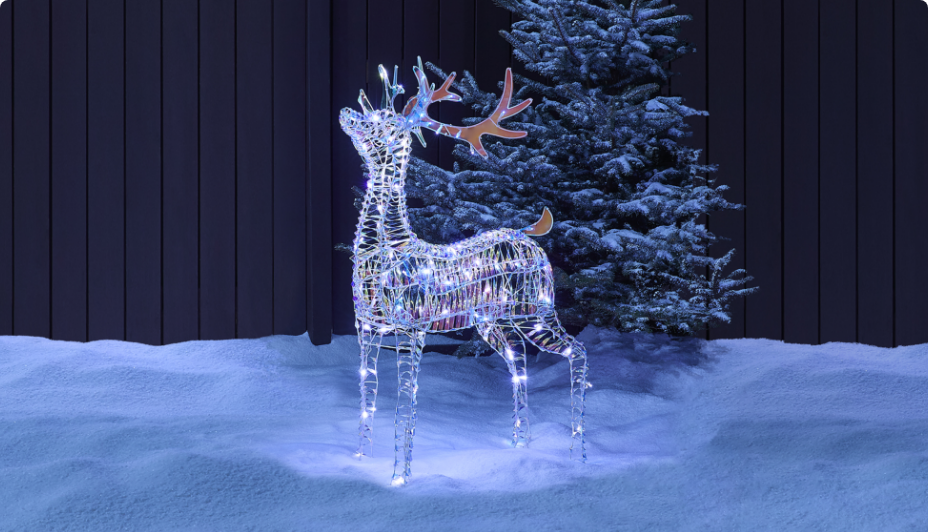 Iridescent deer, 4-ft